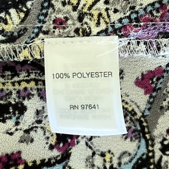 J Jill Womens Layered Paisley Blouse Size M Mature Boho Drapey Office Business - Picture 10 of 11